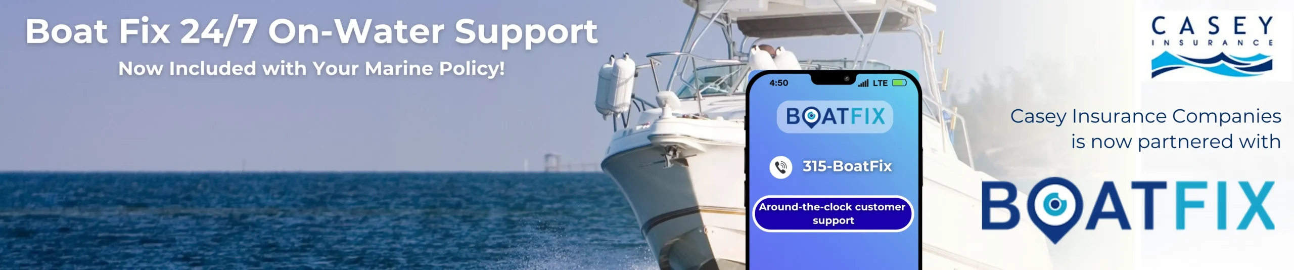 casey insurance is partner with boatfix