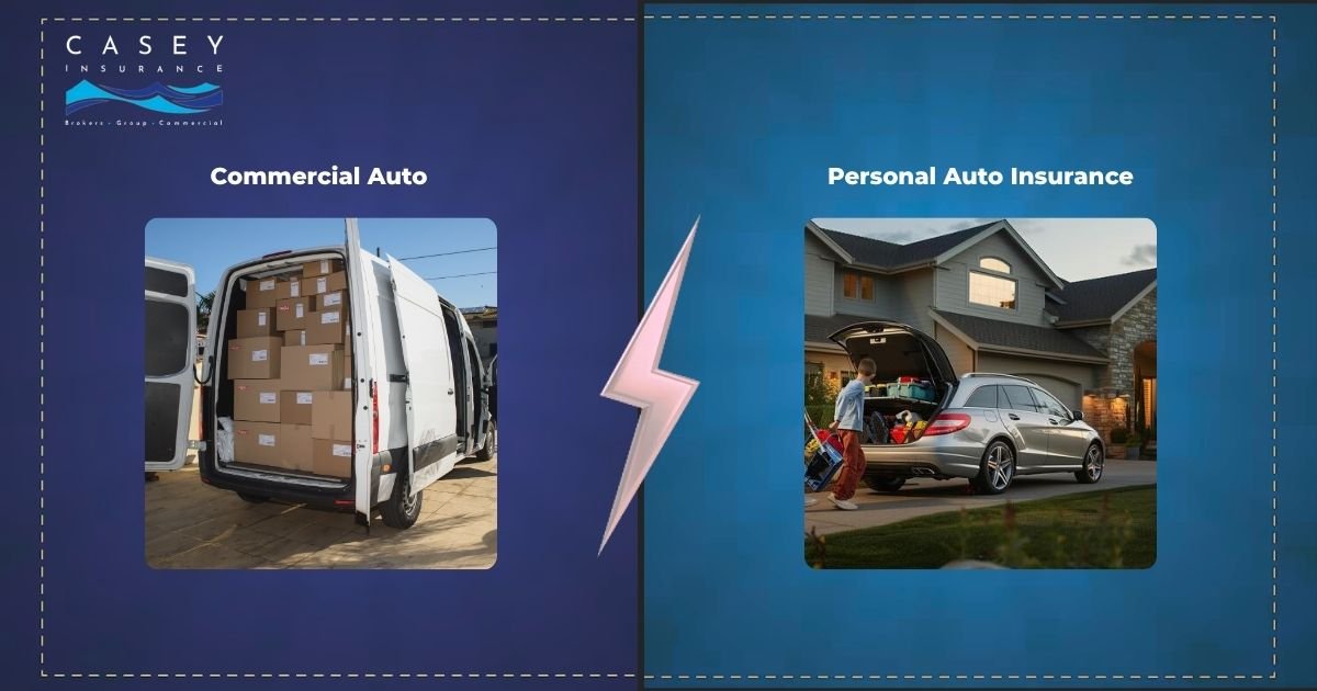 Commercial delivery truck vs personal family car - business auto insurance vs personal coverage comparison