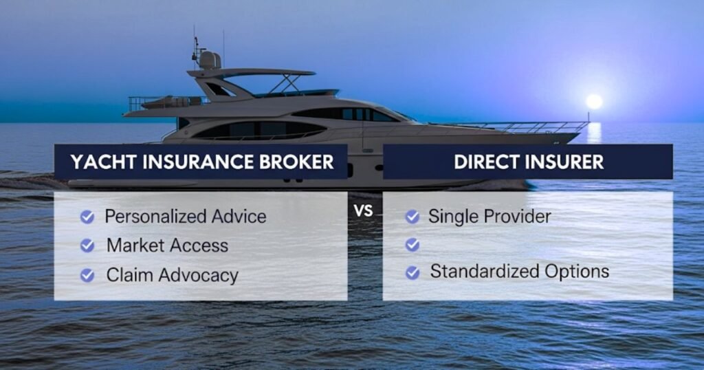 Difference between yacht insurance broker and direcct insurer