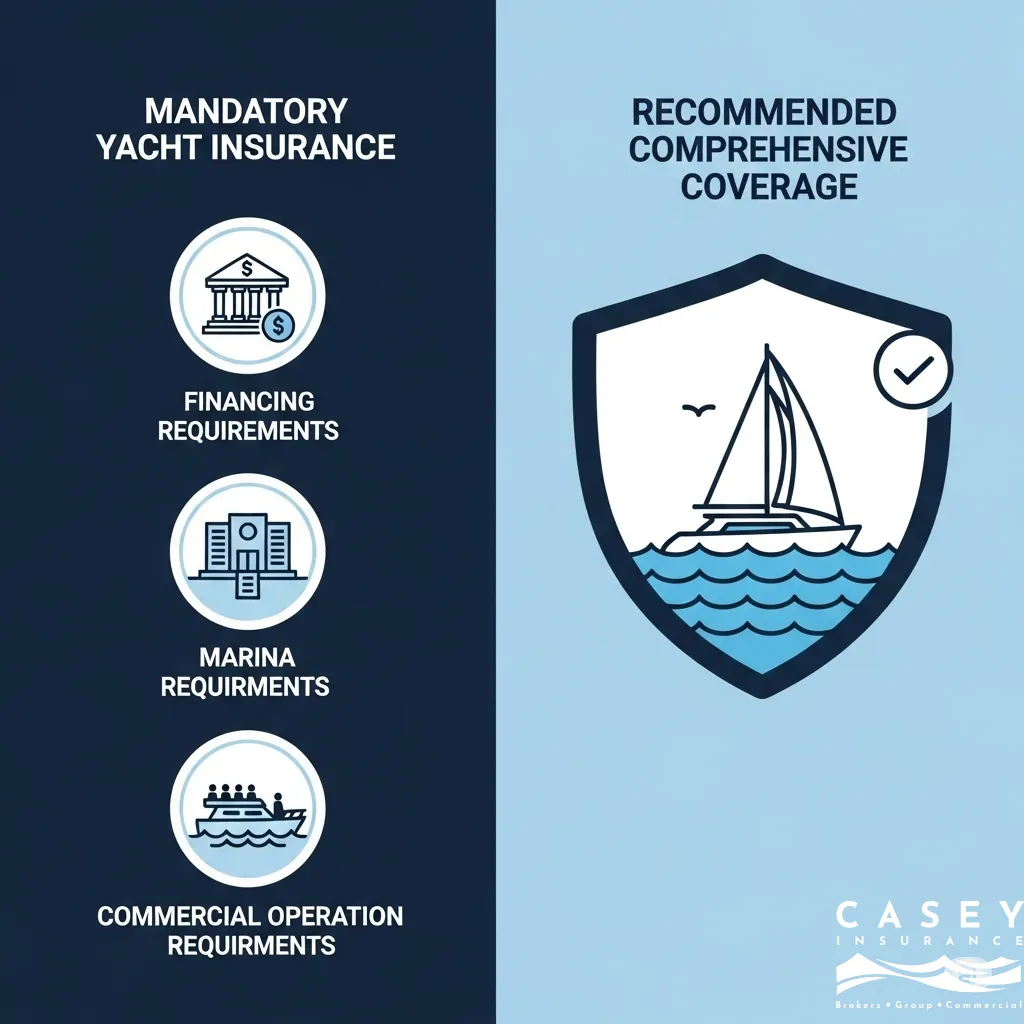 Mandatory vs. Recommended Yacht Insurance Infographic