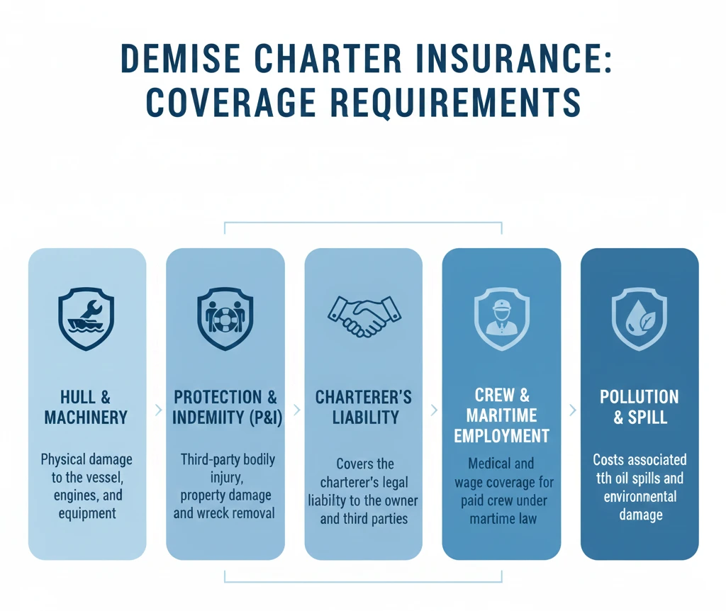 Insurance coverage required for demise charter operations