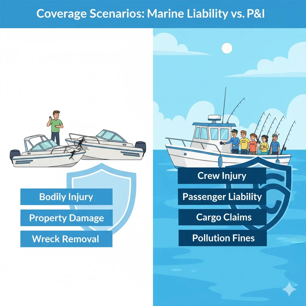 boat (representing standard liability claims