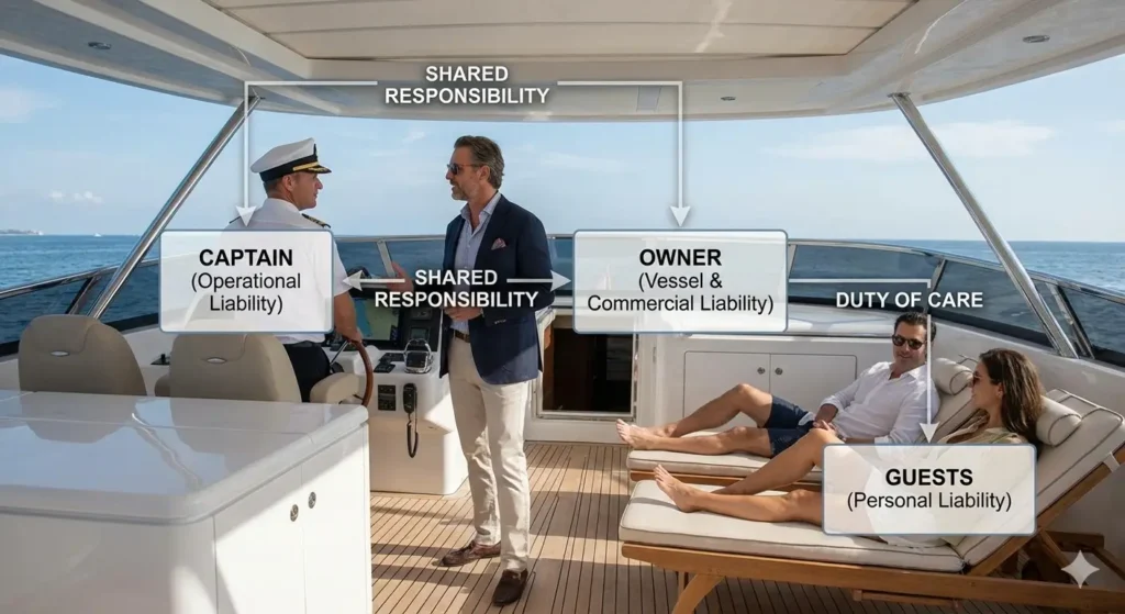 Liability roles in captained charter operations
