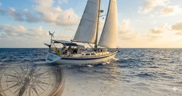Bluewater cruising sailboat on offshore ocean passage requiring specialized worldwide yacht insurance coverage