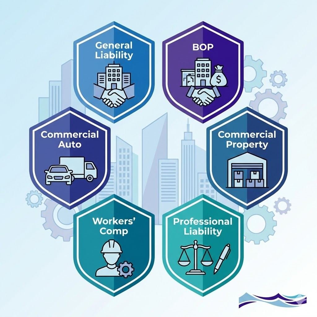 Types of commercial insurance coverage for small businesses 